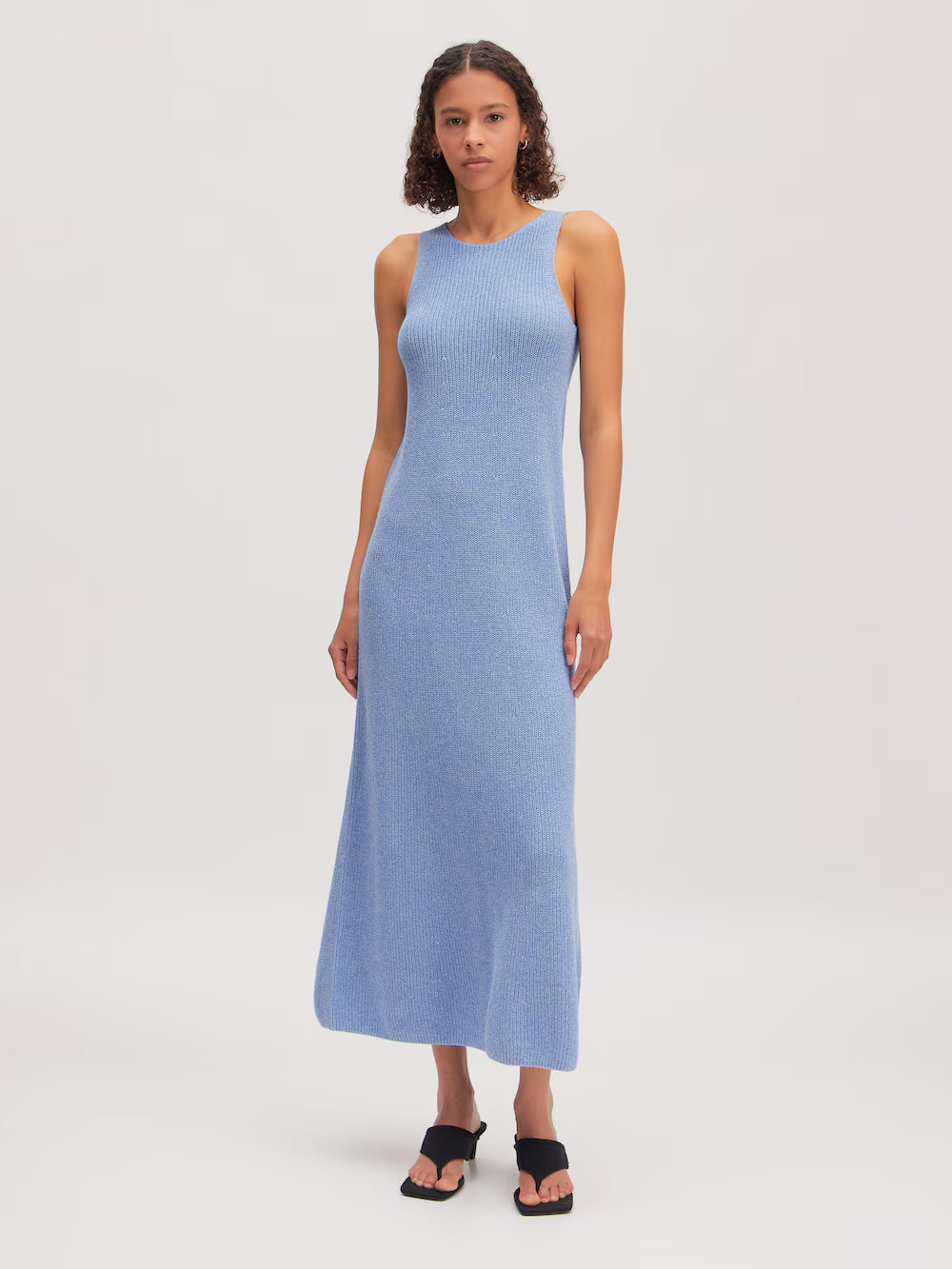 Edited / Leila Knit Dress / Papyrus+Sodalite Blue