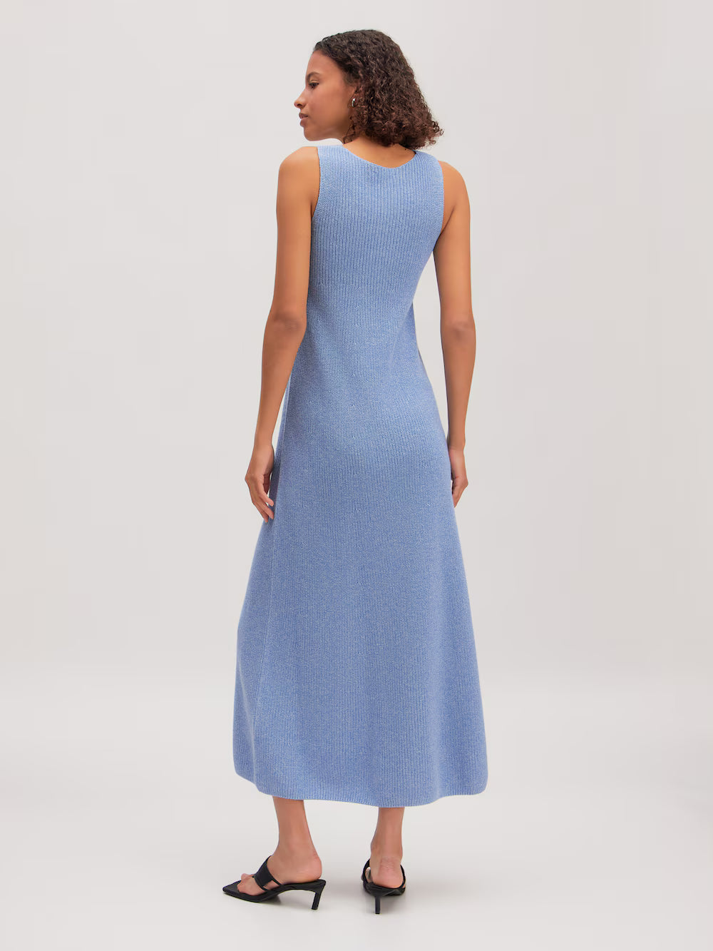 Edited / Leila Knit Dress / Papyrus+Sodalite Blue