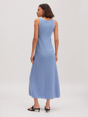 Edited / Leila Knit Dress / Papyrus+Sodalite Blue