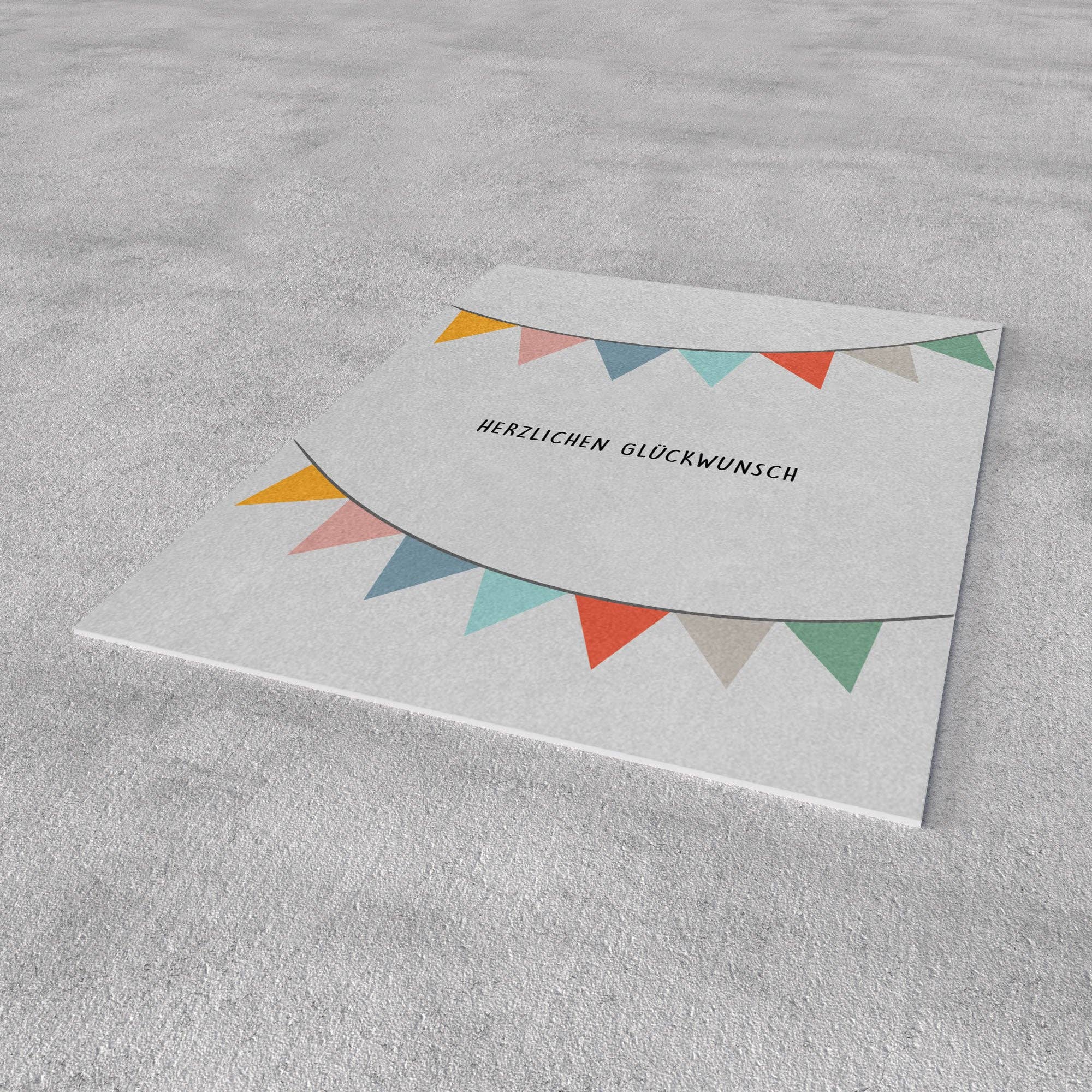 Naturbedacht - Postkarte - Geburtstag - Girlande - Nr. 81