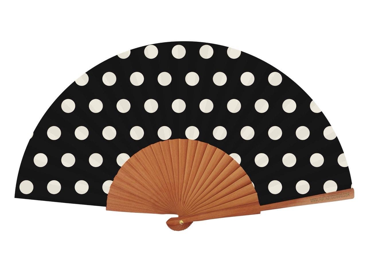 Fantastico Fans - Dotty Black 23 cm Fächer
