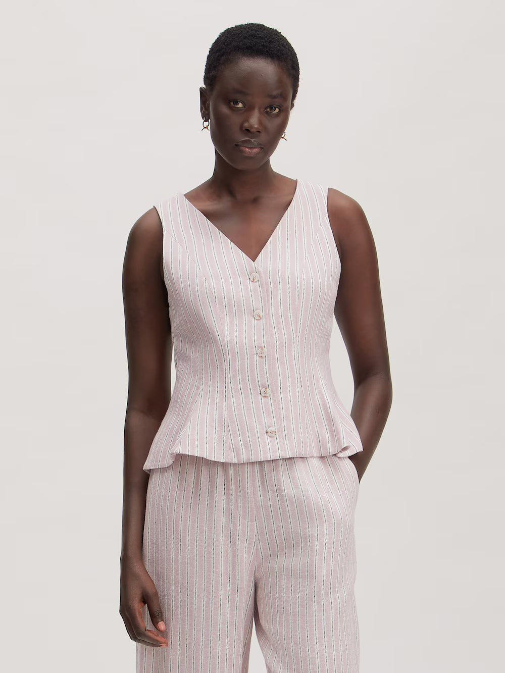 Edited / Vada vest / Pink stripe