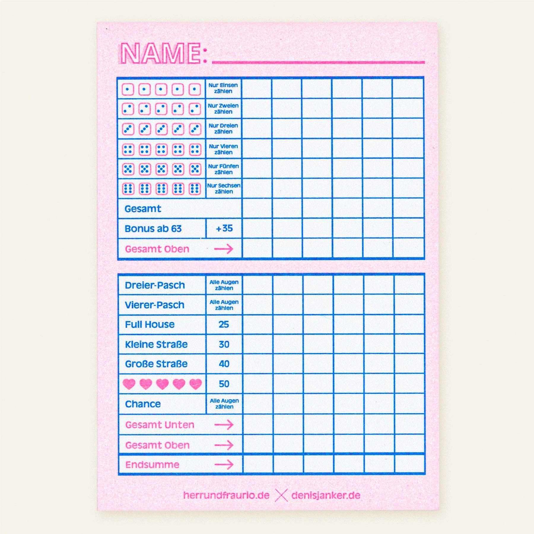 Rio / Kultiges Würfelspiel Pink