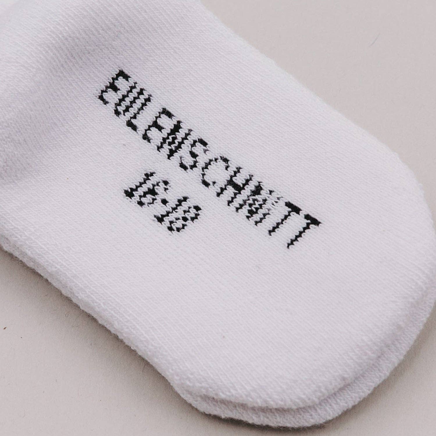 Eulenschnitt - Babysocken Kleine Schwester 16-18