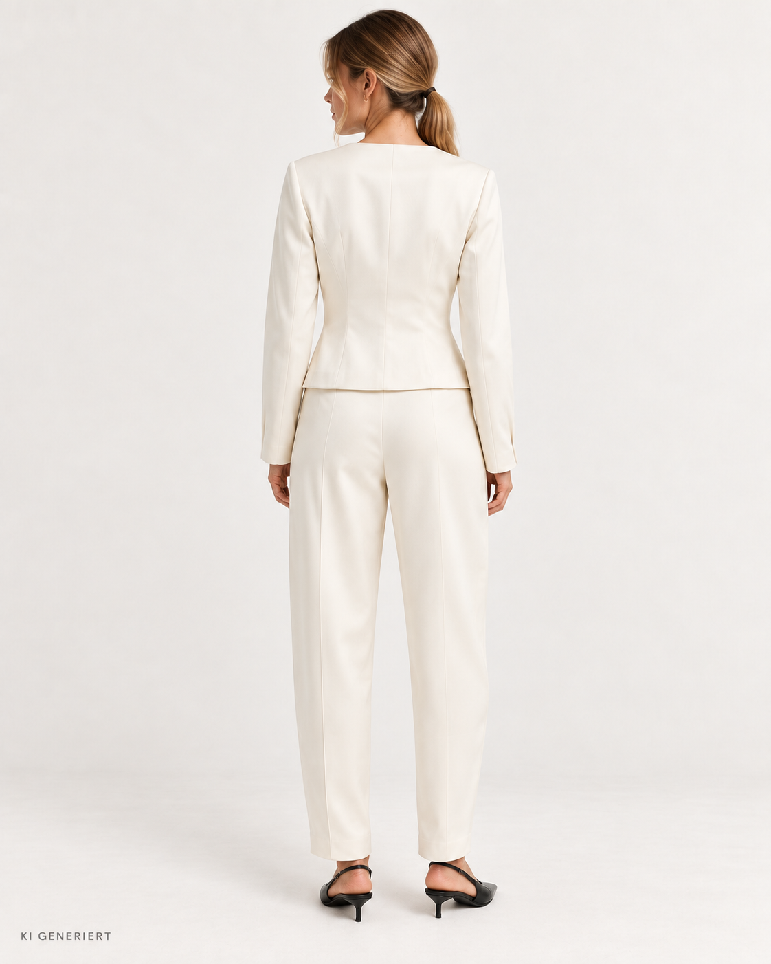 Gina Tricot / Glow barrel satin trousers / Creme (1263)