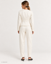 Gina Tricot / Glow barrel satin trousers / Creme (1263)