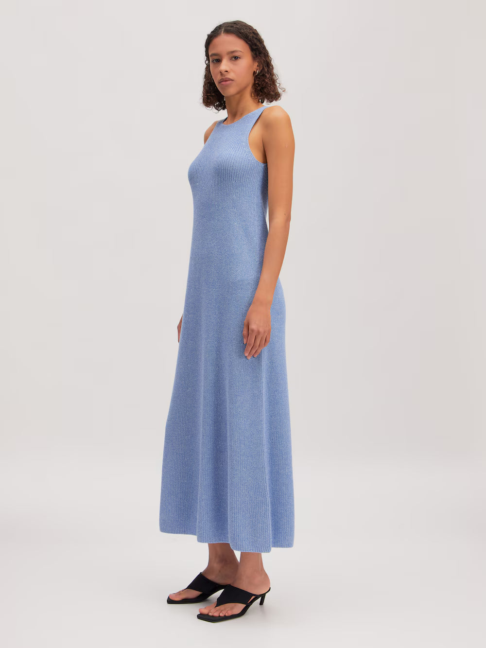 Edited / Leila Knit Dress / Papyrus+Sodalite Blue