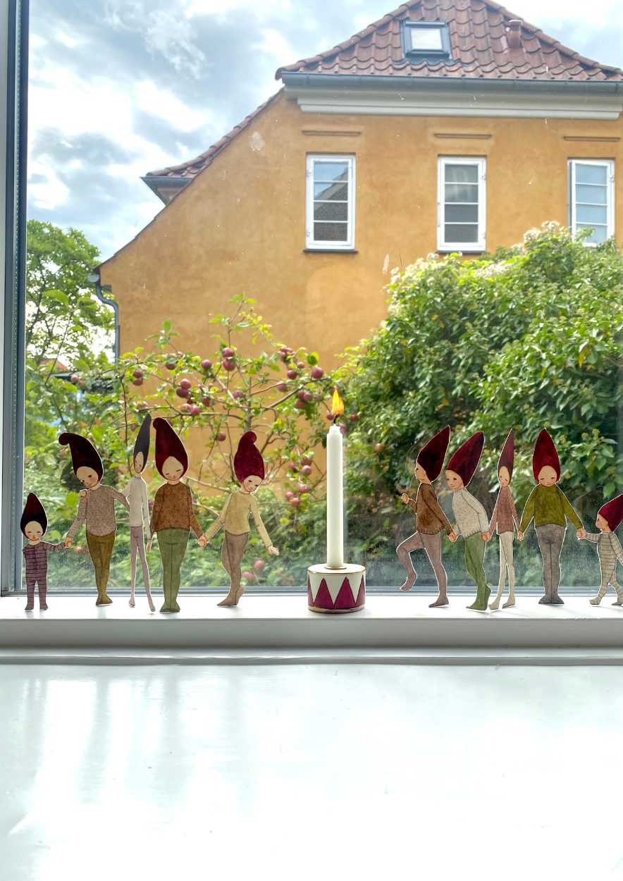 Weihnachtspapierausschnitte Elfenbande 2