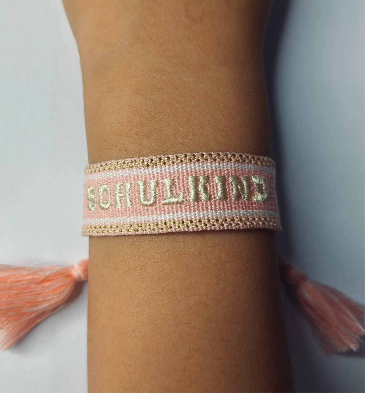 LOONES - Gewebtes Armband SCHULKIND | marshmallow-rosé