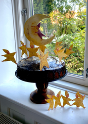 Tanzende Sternenkinder Scherenschnitt