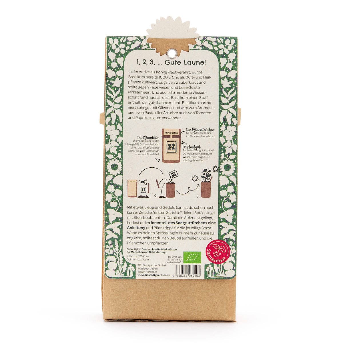 TDJ Stadtgärtner GmbH - Minigarten - Basilkum - BIO
