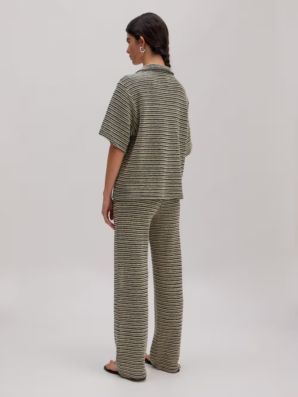 Edited / Karlotta Shirt / Black - Cream Stripe