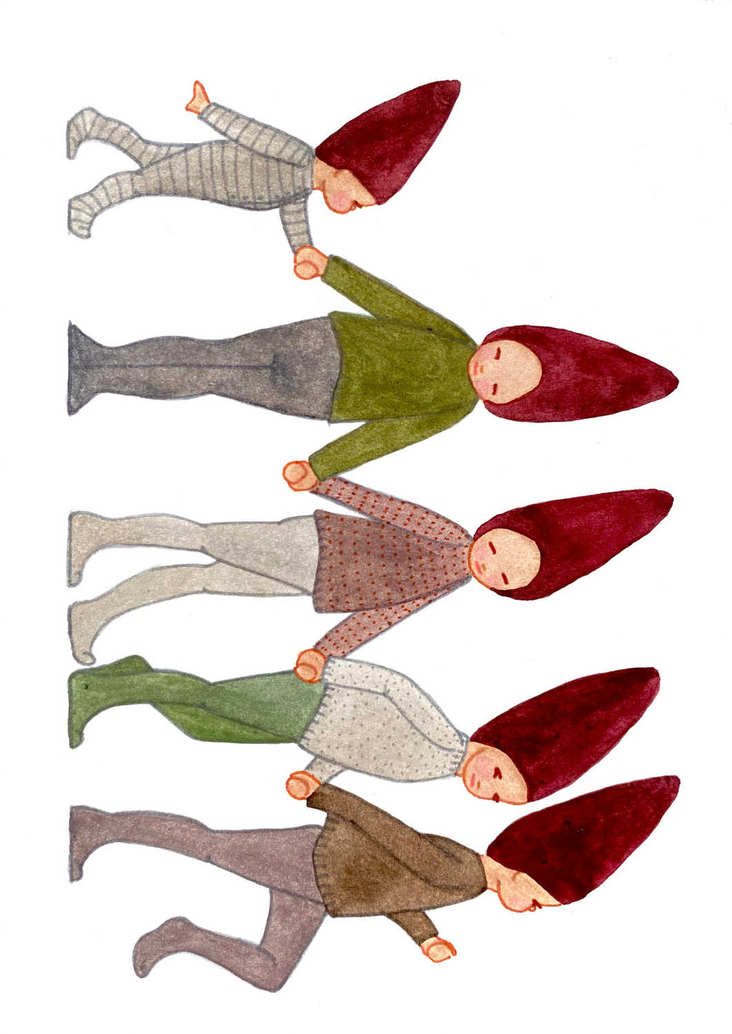 Weihnachtspapierausschnitte Elfenbande 2