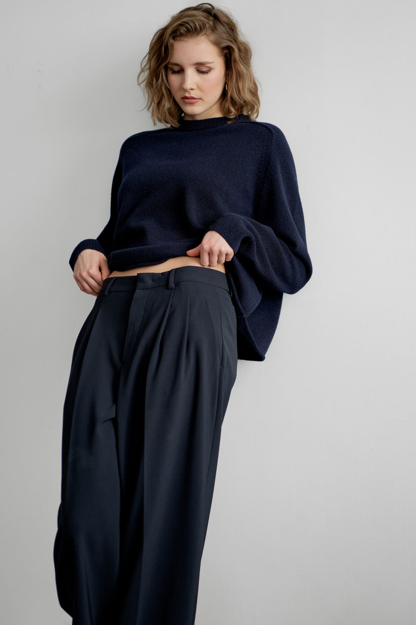 Greymarl / Kaia Knit / Navy