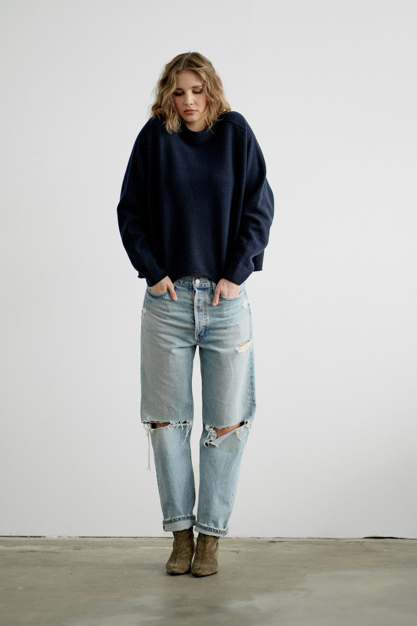Greymarl / Kaia Knit / Navy