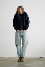 Greymarl / Kaia Knit / Navy