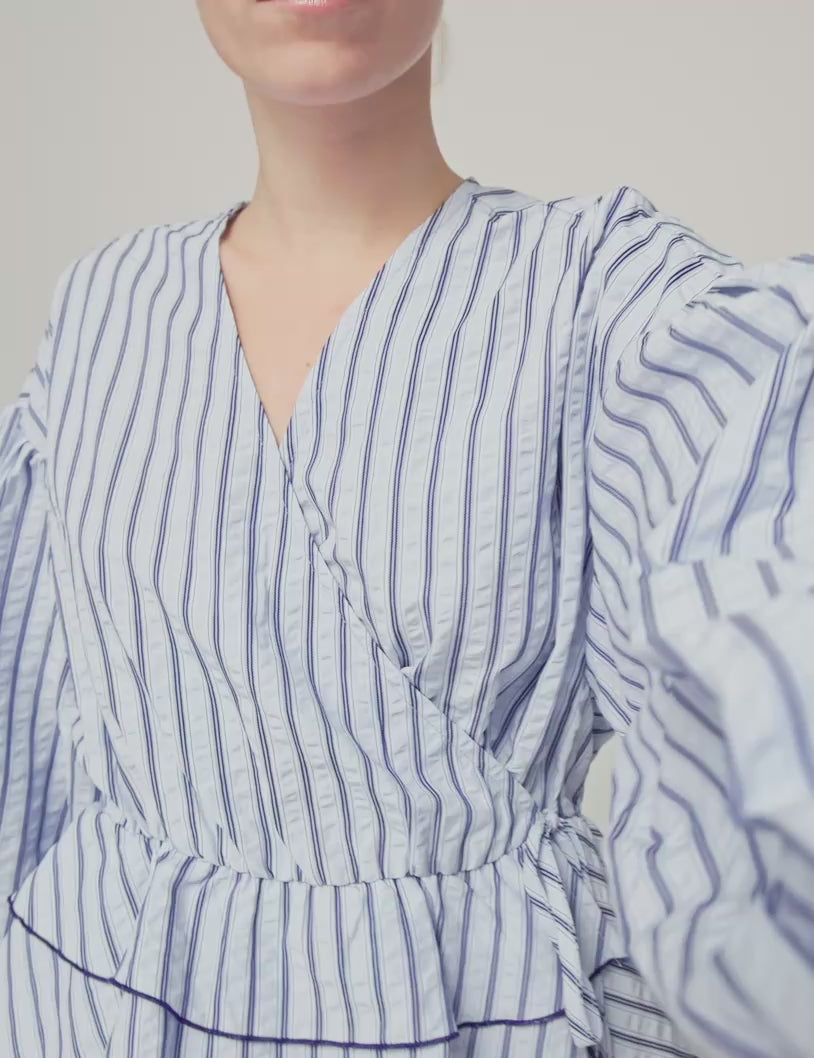 MbyM / Rothko-M Fleurice Blouse / Serenity Blue Stripe