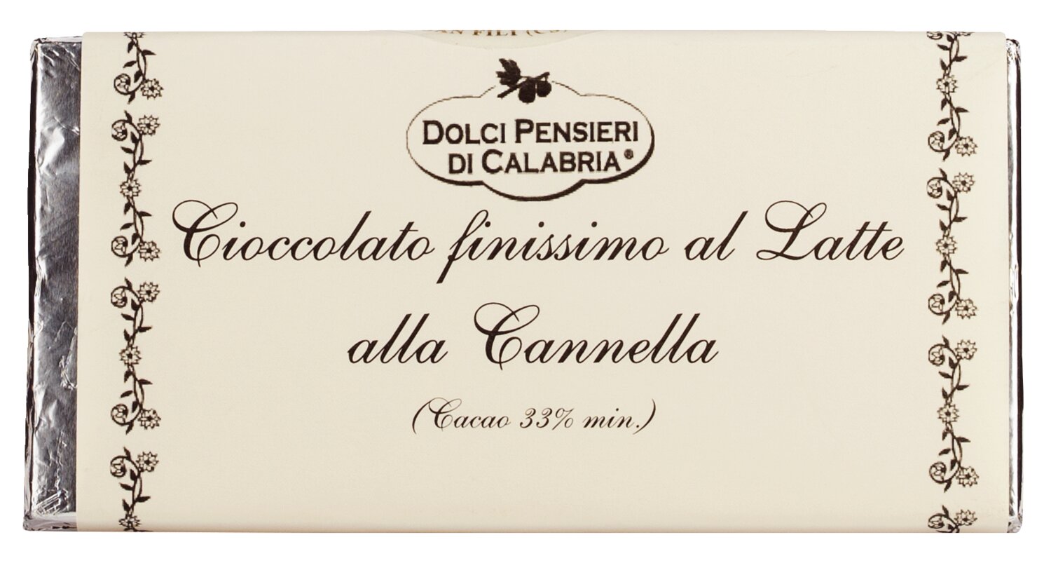 Dolci Pensieri / Vollmilch­schokolade mit Zimt - Handgeschöpfte Tafelschokolade - 100g